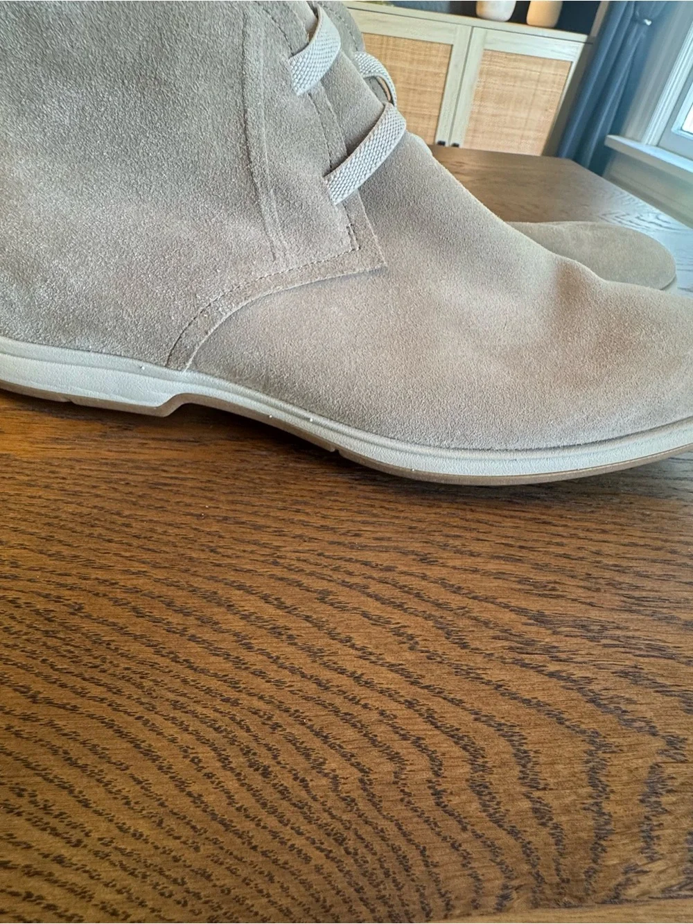 Cole Haan LenarGrand Suede Chukka Boots - Light Taupe Nike Soles Men’s Size 12